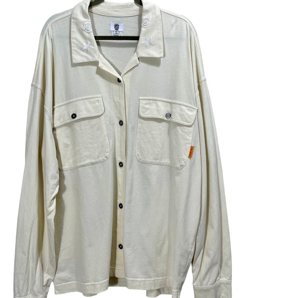 Round Two x Madison Jewelinski Embroidered Long Sleeve Camp Shirt Womens XXL